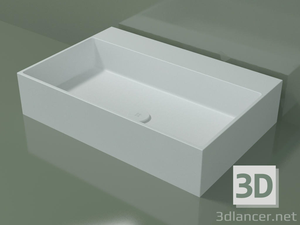 3d model Lavabo sobre encimera (01UN41302, Glacier White C01, L 72, P 48, H 16 cm) - vista previa