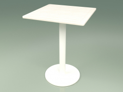 Стіл барний 011 (Metal Milk, Weather Resistant White Coloured Teak)