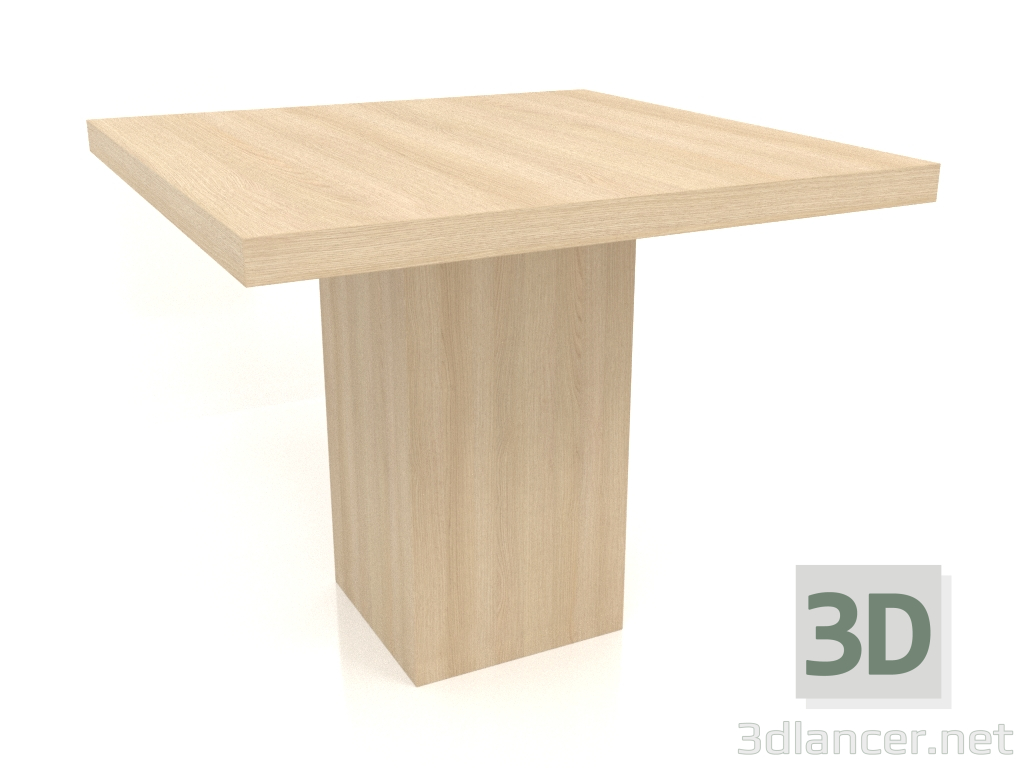 3d model Mesa de comedor DT 10 (900x900x750, madera blanca) - vista previa