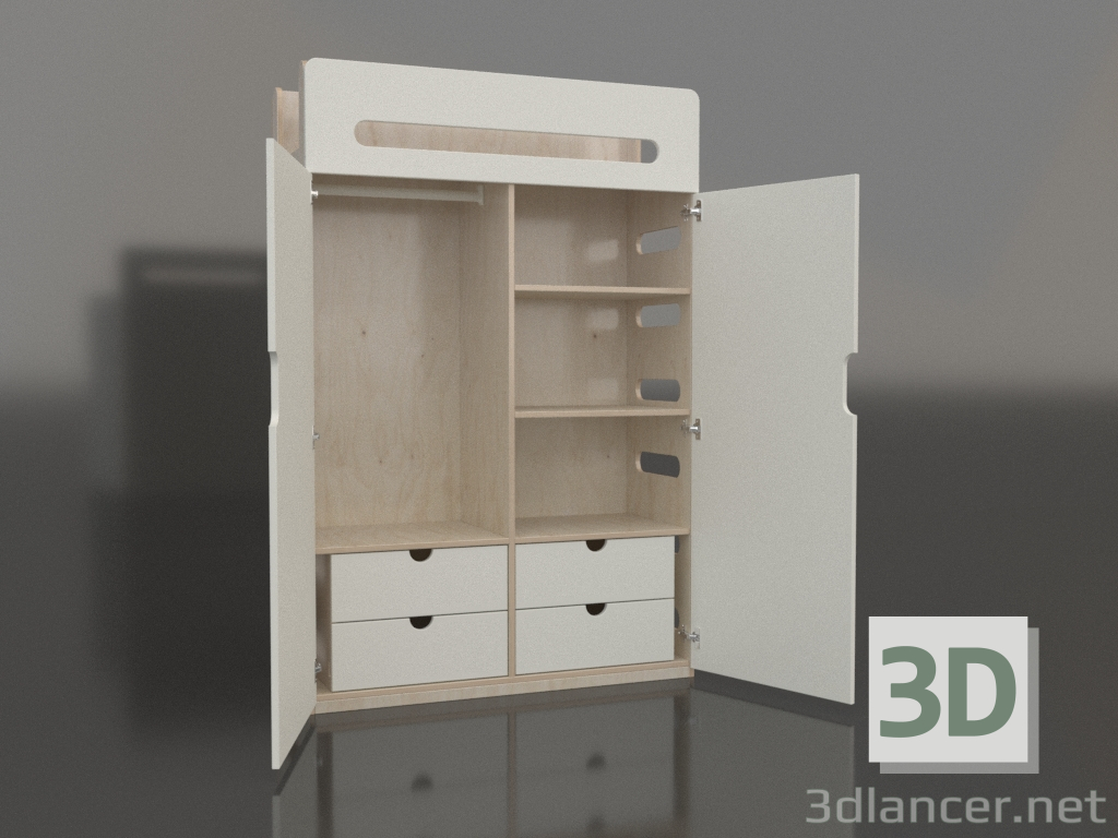 3d model Wardrobe open MOVE WD (WWMWD2) - preview