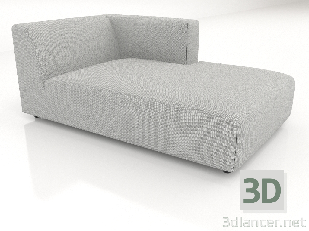 3D Modell Chaiselongue (L) 83x165 mit Armlehne rechts - Vorschau