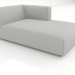 3D Modell Chaiselongue (L) 83x165 mit Armlehne rechts - Vorschau