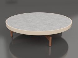 Tavolino rotondo Ø90x22 (Sabbia, DEKTON Kreta)