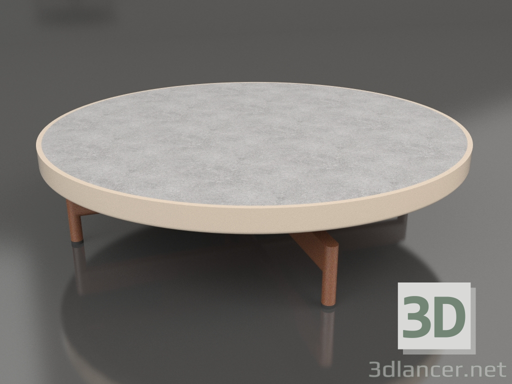 modello 3D Tavolino rotondo Ø90x22 (Sabbia, DEKTON Kreta) - anteprima