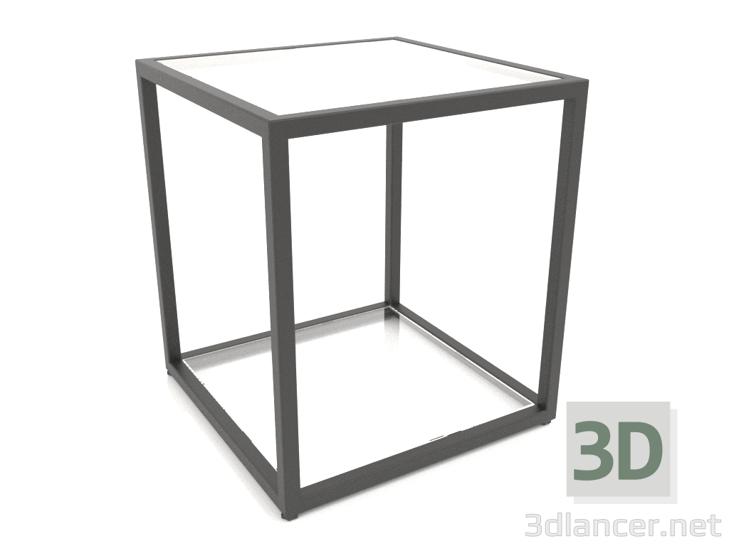 3d model Two-level square coffee table (GLASS, 40X40X44) - preview