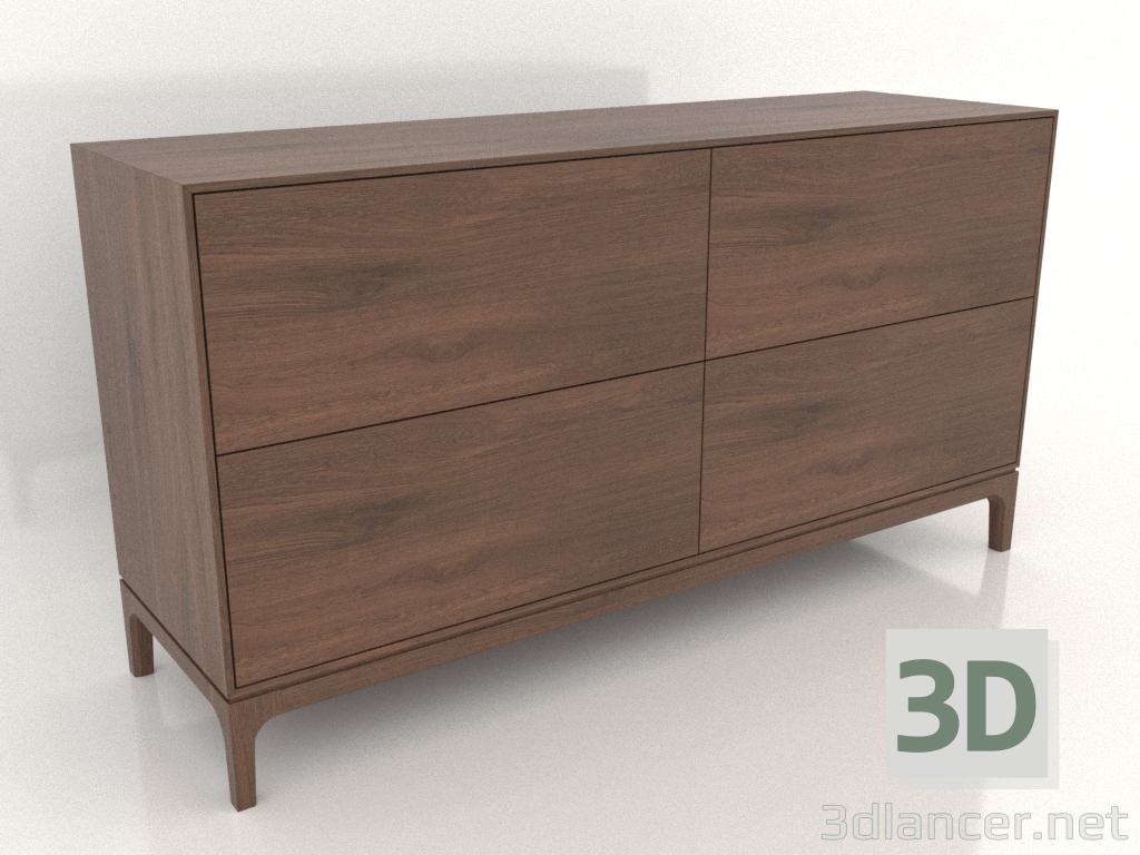 3d model Chest of drawers FARGO 1500x450x800 mm (tobacco oak) - preview