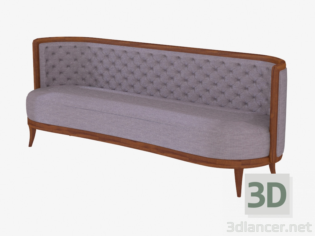 modello 3D Classico divano tripla (art. 3607 ACC) - anteprima