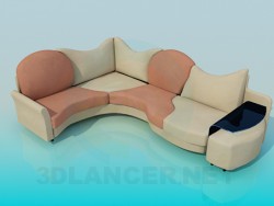 Sofa with coffee table