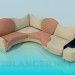 3D Modell Sofa mit Couchtisch - Vorschau