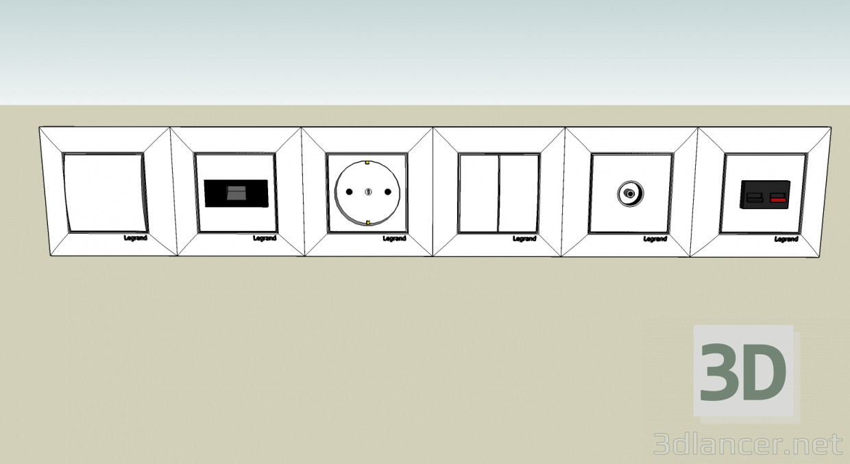 3d model Sockets and switches Legrand - preview