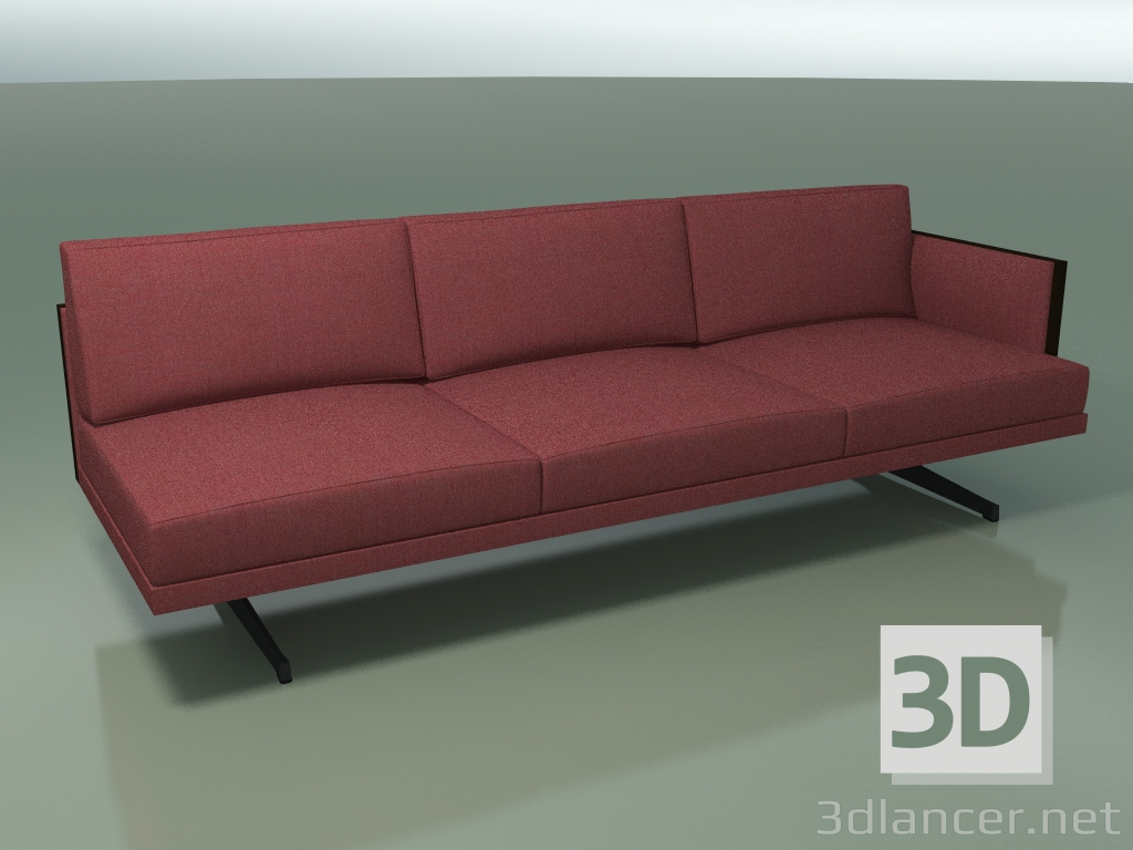 3d model End module 5245 (left armrest, H-legs, Wenge) - preview