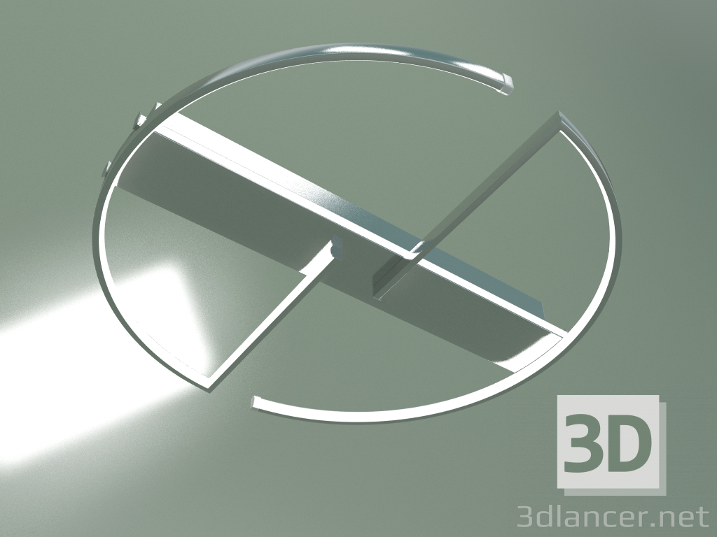 modello 3D Lampada da soffitto a LED Griff 90233-2 (cromo) - anteprima