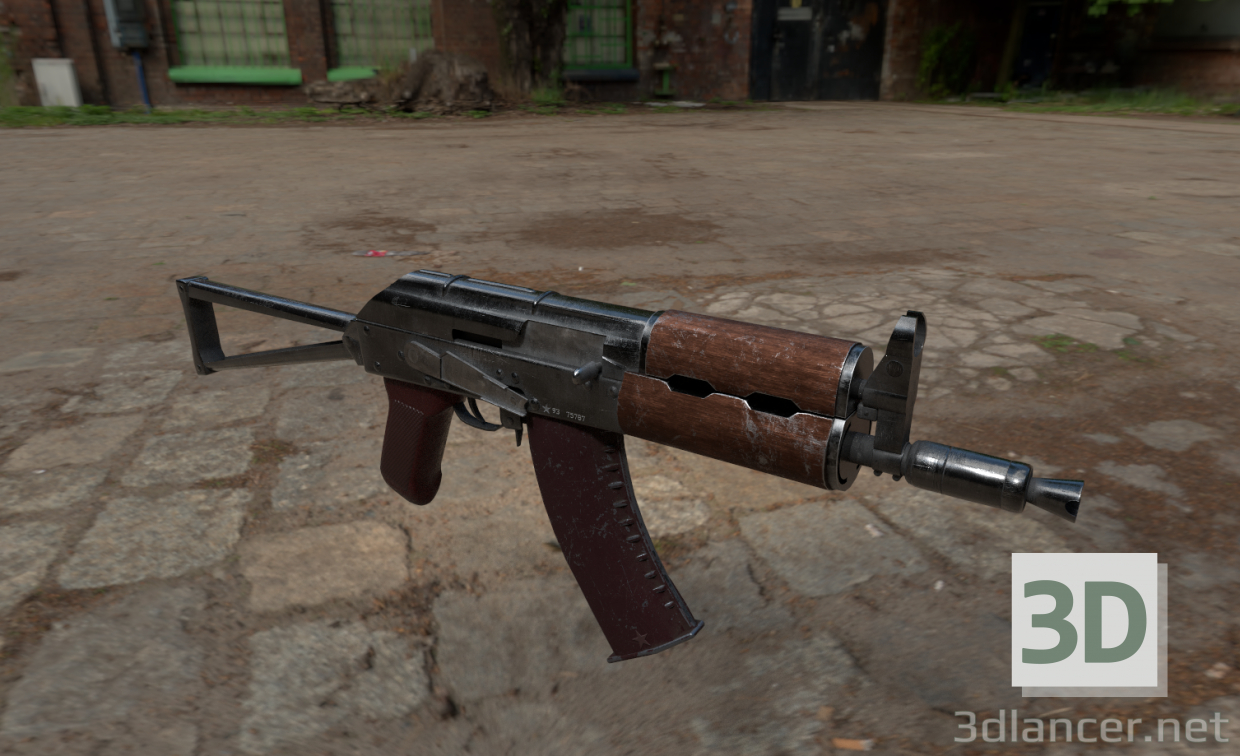 AKS-74U 3D modelo Compro - render