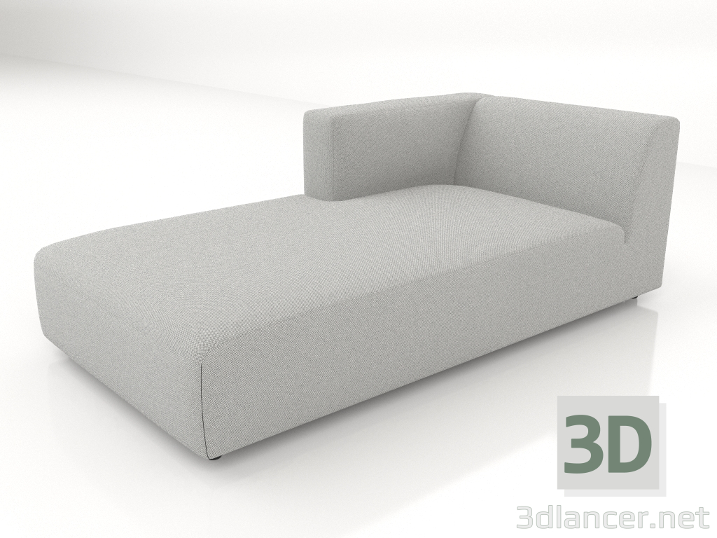 3d model Chaise longue (L) 83x195 with an armrest on the left - preview