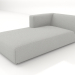 3D Modell Chaiselongue (L) 83x195 mit Armlehne links - Vorschau