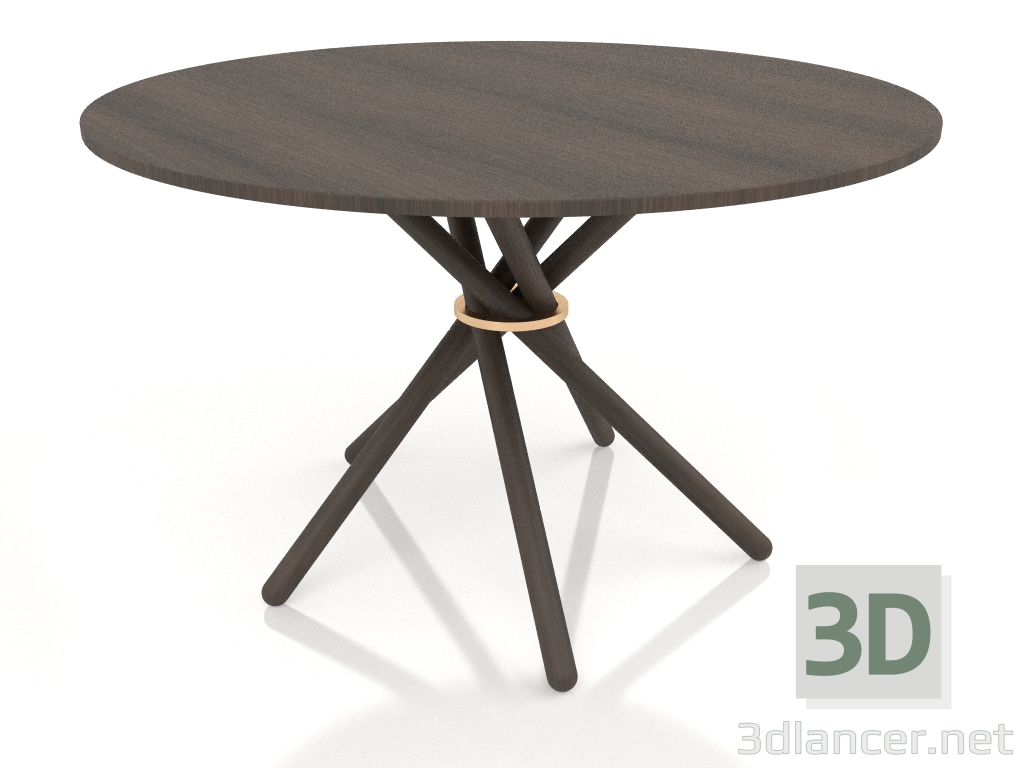 Modelo 3d Mesa de jantar Hector 120 (Carvalho Escuro, Carvalho Escuro) - preview