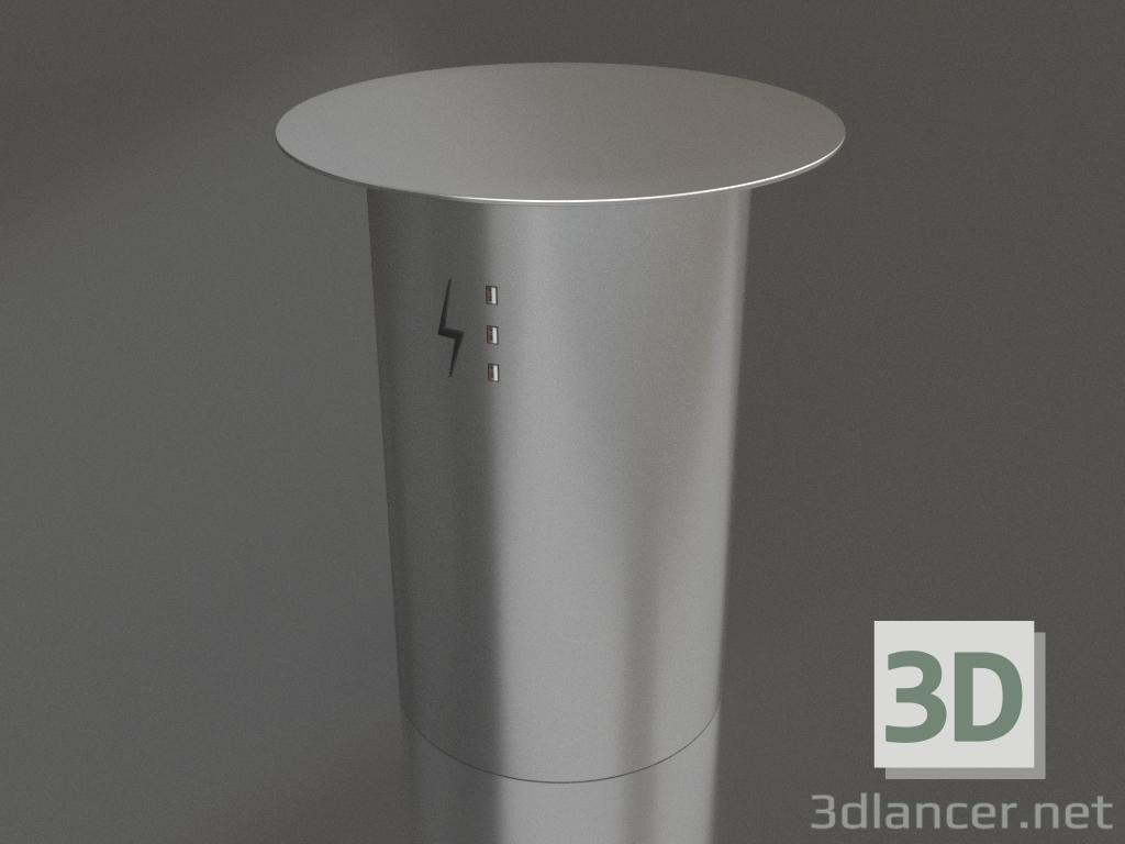 3D Modell Couchtisch CYLINDER C USB (klein) - Vorschau