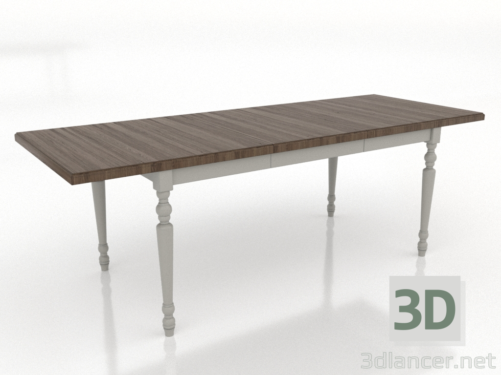 3D modeli Yemek masası 2100x800 mm (uzatılabilir, RAL 7044, açık ceviz) - önizleme 3D modeli Yemek masası 2100x800 mm (uzatılabilir, RAL 7044, açık ceviz) - önizleme