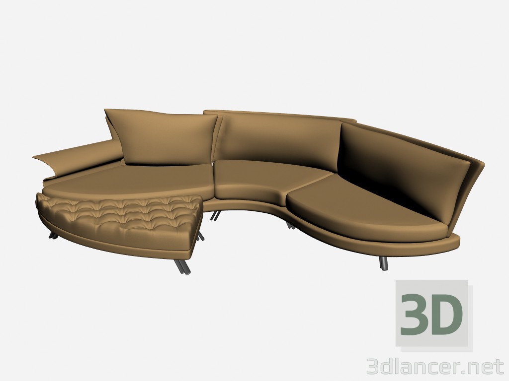 3d model Sofá Super roy esecuzione speciale 9 - vista previa