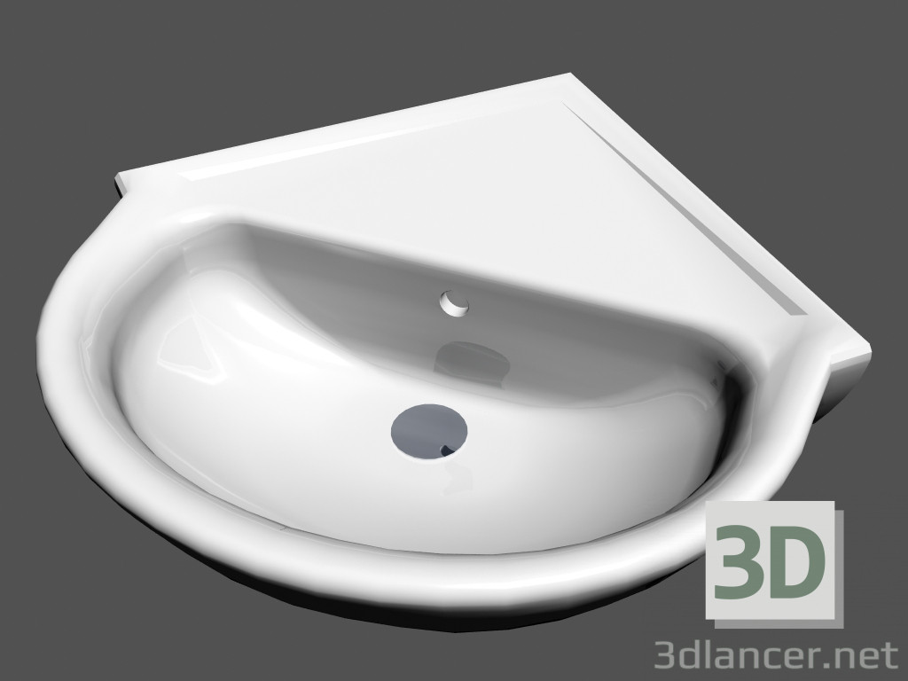 modello 3D Lavabo angolo console l pro R7 816 956 - anteprima