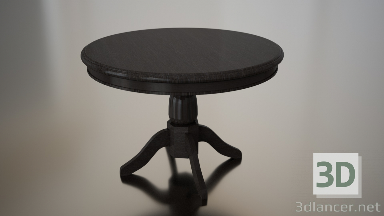 modèle 3D Table ronde - preview