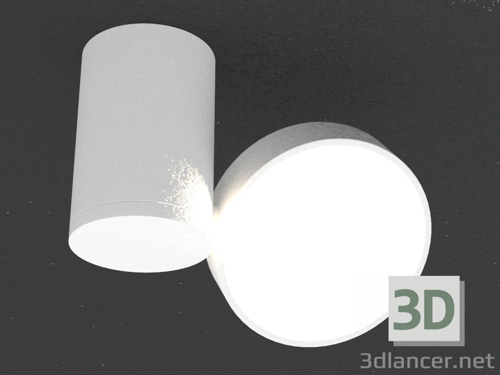 Modelo 3d Superfície lâmpada LED (DL18811_9W Branco R Dim) - preview