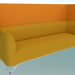 3d model Triple sofa with armrests, with screen (31W) - preview