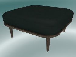 Pouf Fly (SC9, 80x80 H 40cm, rovere oliato fumé con Velvet 1 Forest)