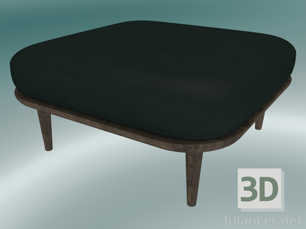 3d model Poof Fly (SC9, 80x80 H 40cm, Smoked oiled oak with Velvet 1 Forest) - preview