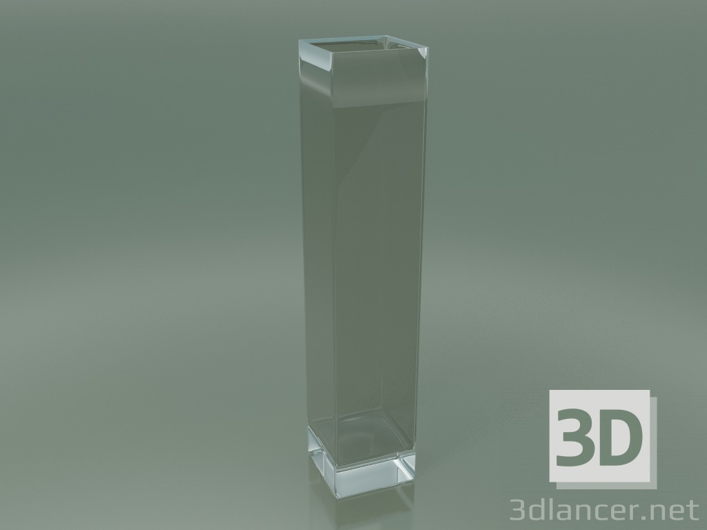 3D Modell Große Glasbodenvase (H 70 cm, 14 x 14 cm) - Vorschau