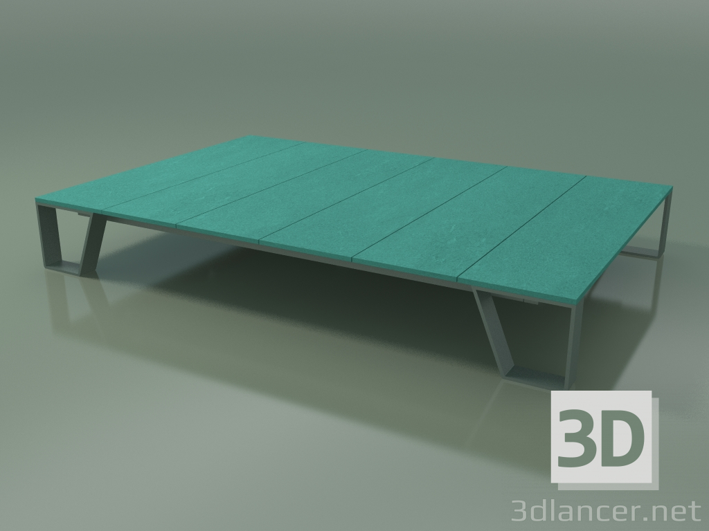 3d model Mesa de centro para exteriores InOut (955, ALLU-SA, listones de piedra de lava esmaltada turquesa) - vista previa