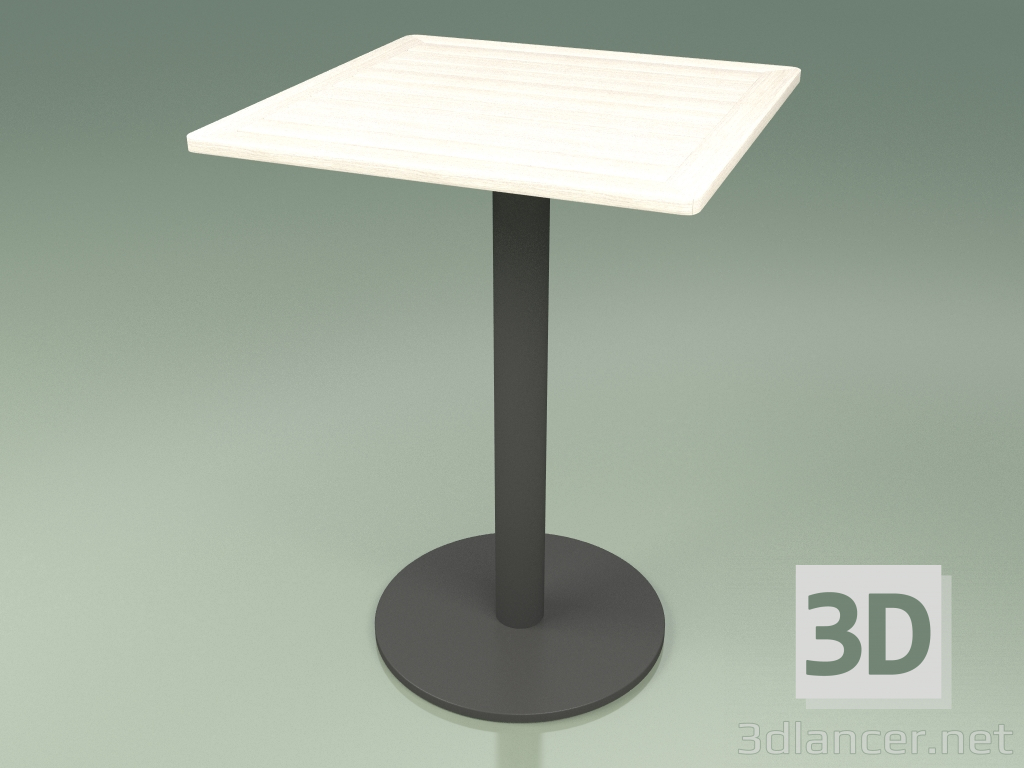 3D modeli Bar masası 011 (Metal Dumanlı, Hava Şartlarına Dayanıklı Beyaz Renkli Teak) - önizleme