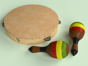 Pandeiro e maracas