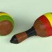 3d Tambourine and maracas model buy - render