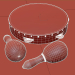 3d Tambourine and maracas model buy - render