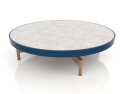 Table basse ronde Ø90x22 (Gris bleu, DEKTON Kreta)