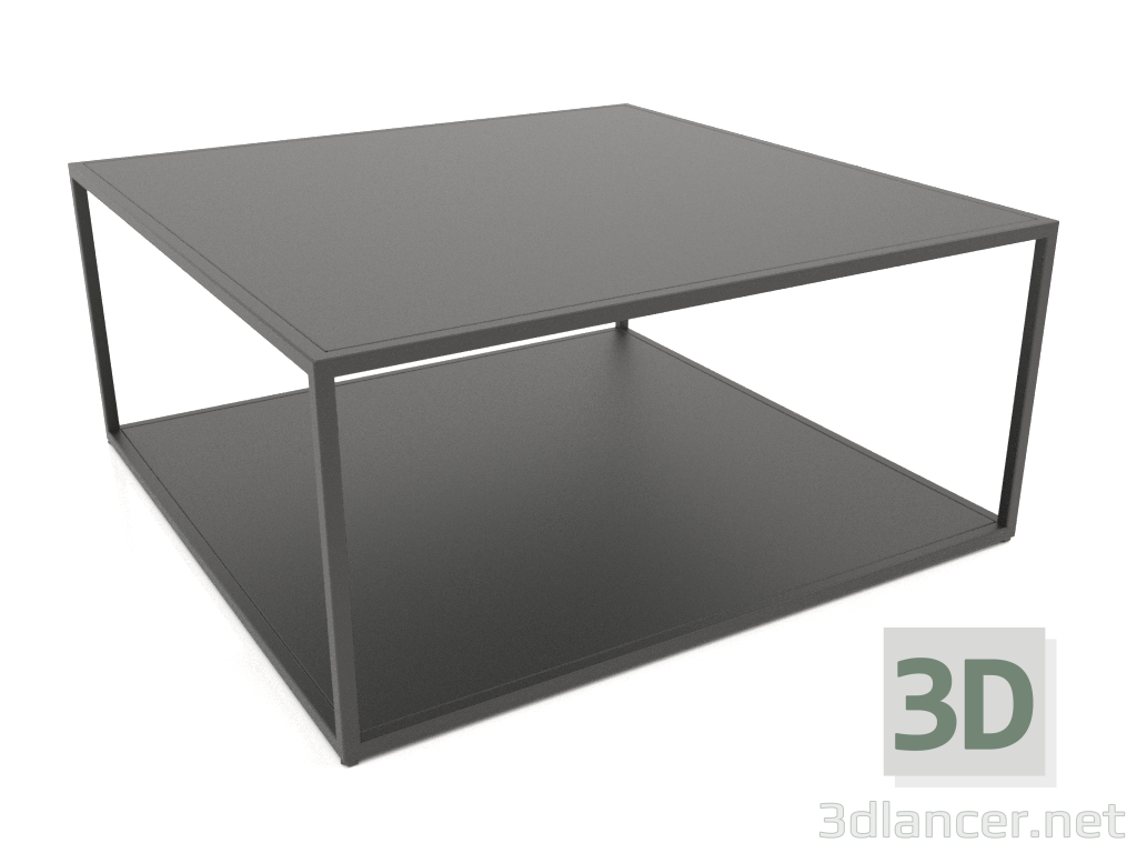 3D Modell Quadratischer Couchtisch mit zwei Ebenen (METALL, 100X100X50) - Vorschau