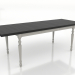 3d model Mesa de comedor 2100x800 mm (extendida, RAL 7044, negro RAL 9005) - vista previa