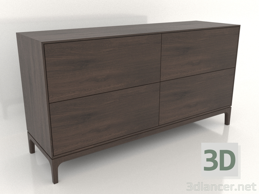 3D modeli FARGO 1500x450x800 mm çekmeceli dolap (koyu meşe) - önizleme 3D modeli FARGO 1500x450x800 mm çekmeceli dolap (koyu meşe) - önizleme