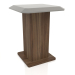 3d model Mesa auxiliar, chapa de nogal acabado F, laca gris brillante (39,5 x 39,5 x 50 cm) - vista previa