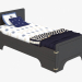 3d model Wooden bed - preview