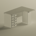 3d model computer desk angular - preview