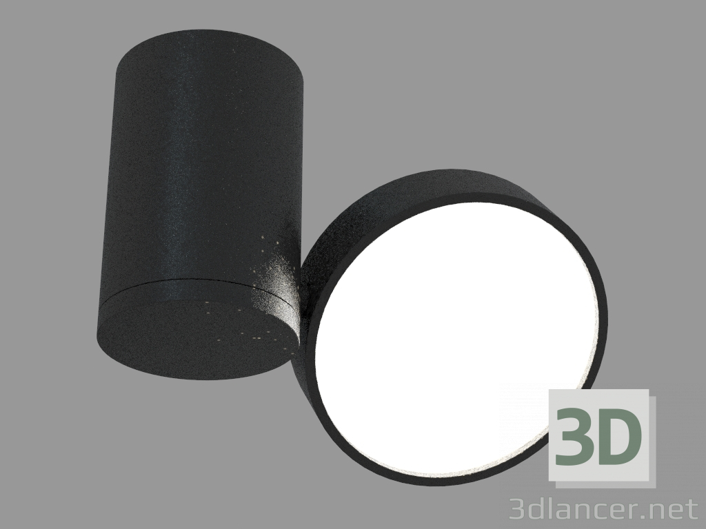 3D Modell Oberfläche LED-Lampe (DL18811_9W Schwarz R Dim) - Vorschau