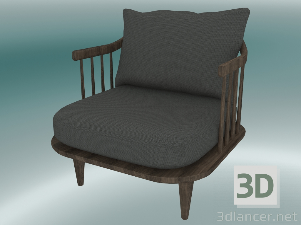 3d model Sillón Fly (SC10, 70х73 Н 70 cm, roble aceitado ahumado con Hot Madison 093) - vista previa