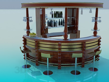 Modelo 3d Bar - preview