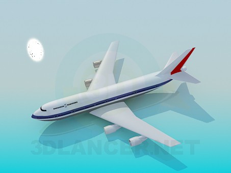 3d model Passenger aircraft - preview