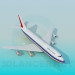 3d model Passenger aircraft - preview