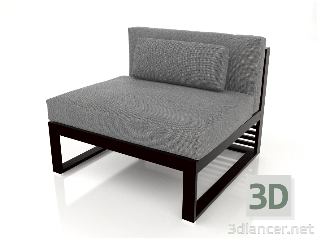 3d model Modular sofa, section 3 (Black) - preview