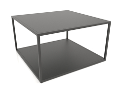 Quadratischer Couchtisch mit zwei Ebenen (METALL, 80X80X50)