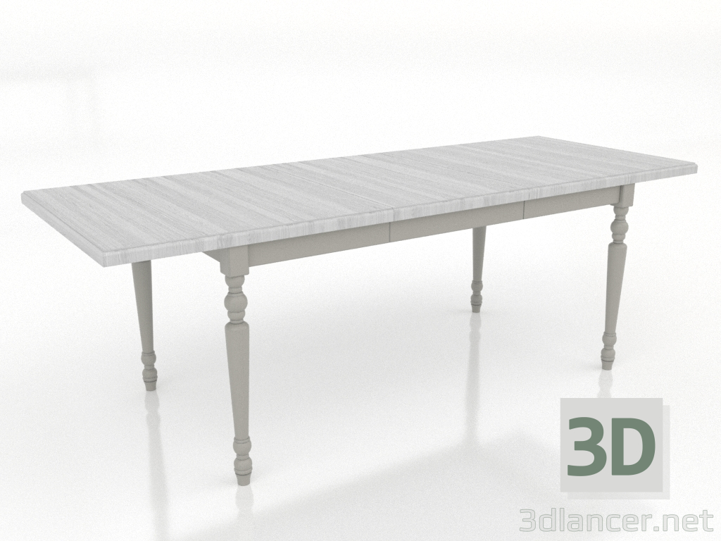 modèle 3D Table à manger 2100x800 mm (extensible, RAL 7044, blanc RAL 9010) - preview modèle 3D Table à manger 2100x800 mm (extensible, RAL 7044, blanc RAL 9010) - preview